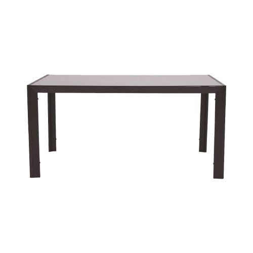 Vrtna miza z stekleno ploščo Miami  iz aluminija - barva: antrazit, dolžina: 1500 mm, dolžina: 900 mm, višina: 720 mm