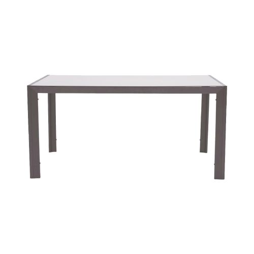Vrtna miza z stekleno ploščo Miami iz aluminija - barva: sivi aluminij, dolžina: 1500 mm, dolžina: 900 mm, višina: 720 mm
