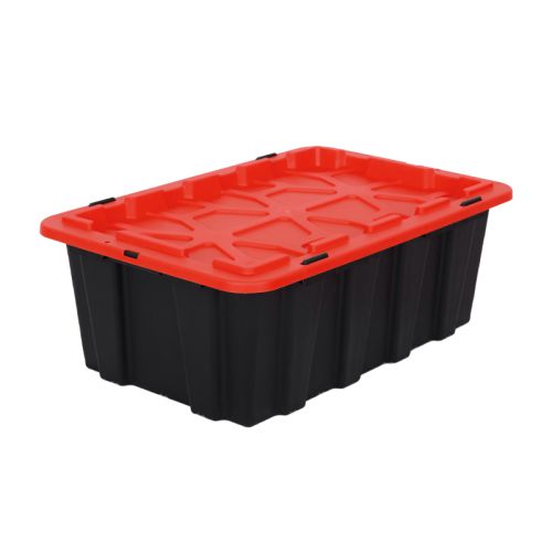 Plastična posoda s pokrovom - Dolžina: 620 mm, Širina: 415 mm, Višina: 225 mm, Prostornina: 40 l, Teža: 1,58 kg