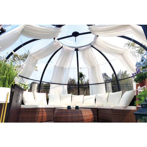 Zavese kompletni set bele - za paviljon Ø 460 cm