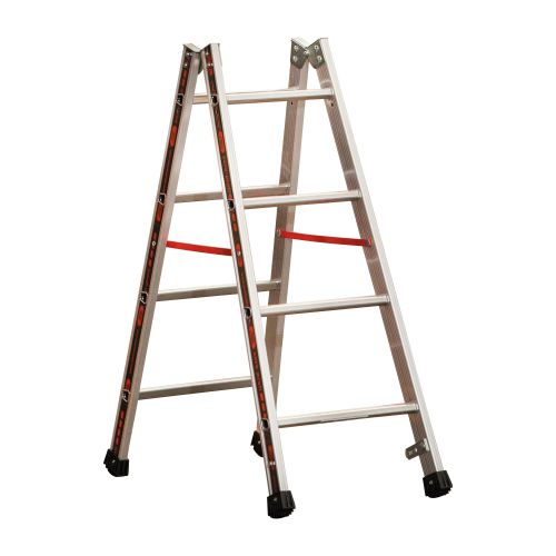 Euro-Profi A-lestev s klini iz alu Mod. S305 - število prečk: 2 x 4, dolžina lestve (m): 1,25