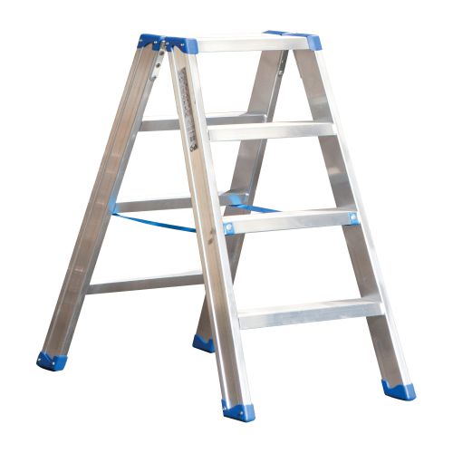 Aluminijasta A-lestev s stopnicami mod. SL - število prečk: 4, višina pribl. m: 0,97, širina m: 54, teža kg: 6,50