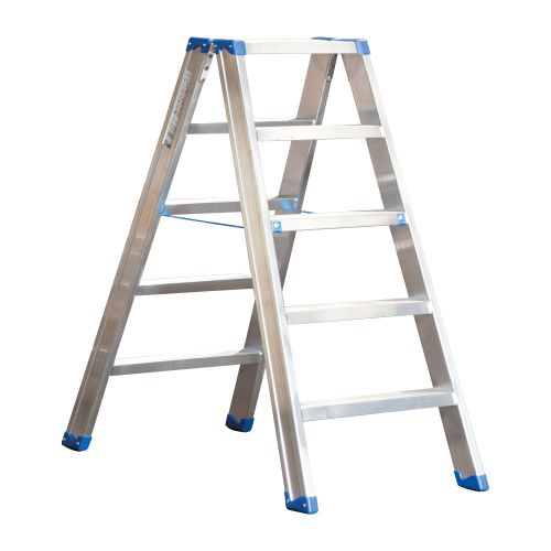 Aluminijasta A-lestev s stopnicami mod. SL - število prečk: 5, višina pribl. m: 1,20, širina m: 56, teža kg: 8,00