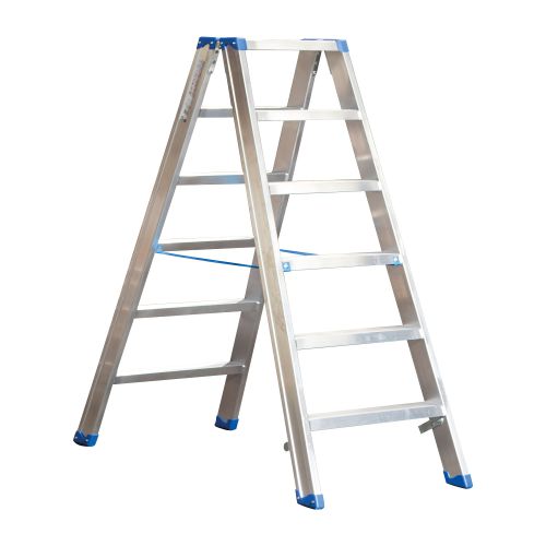 Aluminijasta A-lestev s stopnicami mod. SL - število prečk: 6, višina pribl. m: 1,43, širina m: 59, teža kg: 9,50