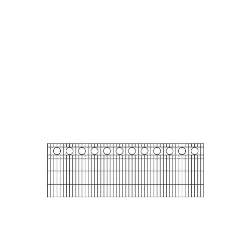 Okrasna ograja Rom – 251 cm dolžina - cinkano ali barvano: barvano antracit, višina v cm: 83, dolžina v cm: 251