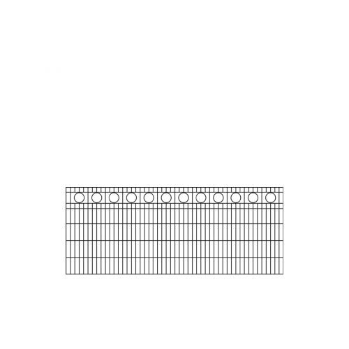 Okrasna ograja Rom – 251 cm dolžina - cinkano ali barvano: barvano antracit, višina v cm: 103, dolžina v cm: 251