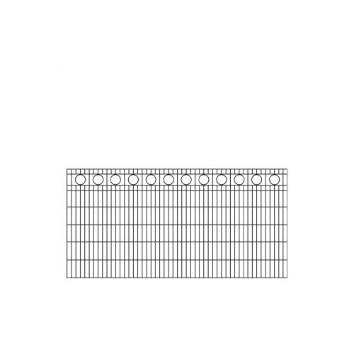 Okrasna ograja Rom – 251 cm dolžina - cinkano ali barvano: barvano antracit, višina v cm: 123, dolžina v cm: 251