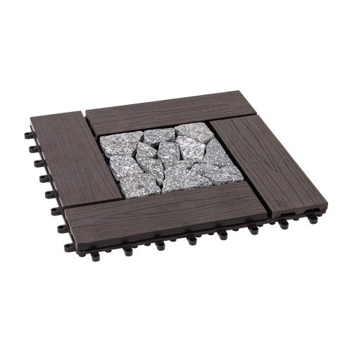 WPC ploščice za terase / kamen Salzburg - prerez: 300 x 300 mm