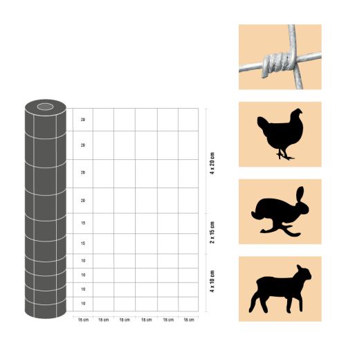 Taurus – lahka izvedba - Višina: 150 cm,  Število vodoravnih žic: 11,  Teža: 28 kg