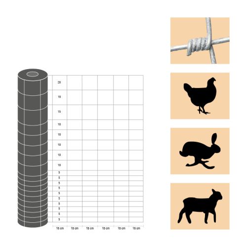 Taurus – lahka izvedba - Višina: 152 cm,  Število vodoravnih žic: 19,  Teža: 41 kg