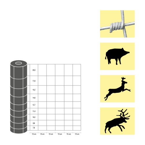 Taurus – težka izvedba - Višina: 120 cm,  Število vodoravnih žic: 10,  Teža: 40 kg