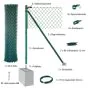 Kompletni komplet 25-metrskega žičnatega ograje Dingo - barva: zelena, višina: 125 cm, izvedba: s podnožnimi ploščami