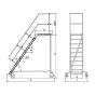 Vzdrževalni oder model 513 - naklon: 60°, število stopničk: 4, širina stopničk (mm): 1000, navpična višin (mm): 980, širin a podvozja (mm): 1000
