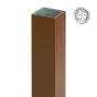 Alu steber 100 x 100 x 4 mm - barva: rjava, dolžina: 150 cm