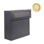 Poštni nabiralnik za aluminijasto ograjo - Barva: antracit 5S RAL 7016, Širina: 37,5 cm, Višina: 38 cm, Globina: 15 cm
