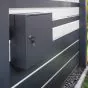 Poštni nabiralnik za aluminijasto ograjo - Barva: antracit 5S RAL 7016, Širina: 37,5 cm, Višina: 38 cm, Globina: 15 cm