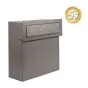 Poštni nabiralnik za aluminijasto ograjo - Barva: temno siva RAL 9007, Širina: 37,5 cm, Višina: 38 cm, Globina: 15 cm