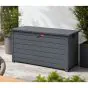 Aluminijasta vrtna zaboj za shranjevanje 424 l – 1350 × 590 × 750 mm, antracit
