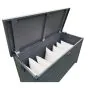 Aluminijasta vrtna zaboj za shranjevanje 424 l – 1350 × 590 × 750 mm, antracit