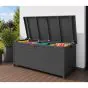 Aluminijasta vrtna zaboj za shranjevanje 800 l – 1810 × 790 × 750 mm, antracit