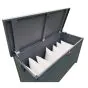 Aluminijasta vrtna zaboj za shranjevanje 800 l – 1810 × 790 × 750 mm, antracit