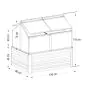Aluminijasta visoka greda z nastavkom za toplo gredo – dolžina: 120 cm, širina: 80 cm, višina: 116 cm
