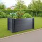 WPC visoka greda Tina – barva: temno siva, mere (D × Š × V): 150 × 70 × 75 cm