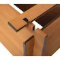WPC visoka greda Tina – barva: videz lesa, mere (D × Š × V): 150 × 70 × 75 cm
