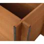 WPC visoka greda Tina – barva: videz lesa, mere (D × Š × V): 150 × 70 × 75 cm