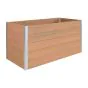 WPC visoka greda Nina – barva: videz lesa, mere (D × Š × V): 160 × 70 × 75 cm