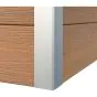 WPC visoka greda Nina – barva: videz lesa, mere (D × Š × V): 160 × 70 × 75 cm