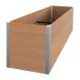 WPC visoka greda Nina – barva: videz lesa, mere (D × Š × V): 160 × 70 × 75 cm