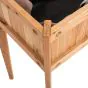 Lesena visoka greda Leonie – višina: 80 cm, širina: 40 cm, dolžina: 83 cm, material: macesen