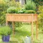 Lesena visoka greda Leonie – višina: 80 cm, širina: 40 cm, dolžina: 83 cm, material: macesen