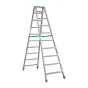 Aluminijasta A-lestev s stopnicami Light Star - Število stopnic: 10, teža v kg: 13,6, B (cm): 223, C (cm): 184, D (cm): 15,5, E (cm): 62, F (cm): 323, H (cm): 241
