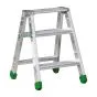 Aluminijasta A-lestev s stopnicami Light Star - Število stopnic: 3, teža v kg: 4,2, B (cm): 57, C (cm): 55, D (cm): 15,5, E (cm): 41, F (cm): 257, H (cm): 62