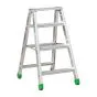 Aluminijasta A-lestev s stopnicami Light Star - Število stopnic: 4, teža v kg: 5,4, B (cm): 80, C (cm): 72, D (cm): 15,5, E (cm): 44, F (cm): 280, H (cm): 87