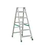 Aluminijasta A-lestev s stopnicami Light Star - Število stopnic: 6, teža v kg: 7,8, B (cm): 130, C (cm): 113, D (cm): 15,5, E (cm): 50, F (cm): 230, H (cm): 141