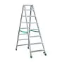 Aluminijasta A-lestev s stopnicami Light Star - Število stopnic: 8, teža v kg: 10,4, B (cm): 176, C (cm): 144, D (cm): 15,5, E (cm): 56, F (cm): 276, H (cm): 190
