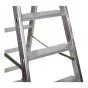 Aluminijasta A-lestev s stopnicami Light Star - Število stopnic: 4, teža v kg: 5,4, B (cm): 80, C (cm): 72, D (cm): 15,5, E (cm): 44, F (cm): 280, H (cm): 87