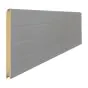 Sendvič panel  Protect - Barva: bela aluminij, Izvedba: obojestranska z utorom, Dolžina: 250 cm, Višina: 48 cm, Debelina profila: 3,9 cm