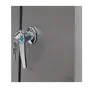 Zaboj za smetnjak z enojnimi vrati – barva: sivo aluminijasta, širina: 66 cm, višina: 116 cm, globina: 80 cm