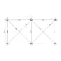 Pergola Dallas iz jekla in aluminija - barva: antracit, dolžina: 6000 mm, širina: 3000 mm, višina: 2500 mm