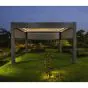 Pergola Dallas z LED in sončno zaščito - barva: antracit, dolžina: 6000 mm, širina: 3000 mm, višina: 2500 mm