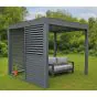 Pergola Dallas iz jekla in aluminija - barva: črna, dolžina: 3000 mm, širina: 3000 mm, višina: 2500 mm
