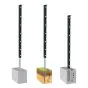 Stolpec ograje Mod. S - Izvedba: prevleka antracit, za višino ograje: 203 cm, Dolžina: 260 cm, Mesta za pritrditev: 11
