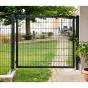 Vrata Vario s cevnim okvirjem, enokrilna - Opis: barvano antracit, Višina v cm: 163, Skupna širina v cm: 166, Prehodna širina v cm: 150