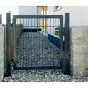 Vrata Vario s cevnim okvirjem, enokrilna - Opis: barvano antracit, Višina v cm: 183, Skupna širina v cm: 270, Prehodna širina v cm: 250