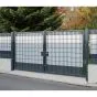 Rohrrahmenflügeltor 2-flügelig - Ausführung: anthrazit beschichtet, Höhe: 183 cm, Durchgangslichte: 350 cm