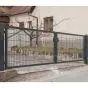 Rohrrahmenflügeltor 2-flügelig - Ausführung: anthrazit beschichtet, Höhe: 83 cm, Durchgangslichte: 200 cm